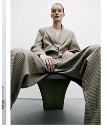 ZARA | チェック柄ブレザー(ジャケット/アウター)