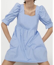 H&M | コットンポプリンワンピース  32(ワンピース/ドレス)