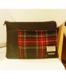 HARRIS TWEED | izzuexplore x Harris Tweed 
laptop to work(クラッチバッグ)