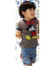 DENIM DUNGAREE | HELLO MICKEY T(Tシャツ/カットソー)