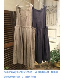 nest Robe | リネン2wayエプロンワンピース(ワンピース/ドレス)