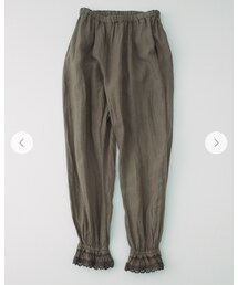 nest Robe | ブラックヘンプフリルパンツ(パンツ)