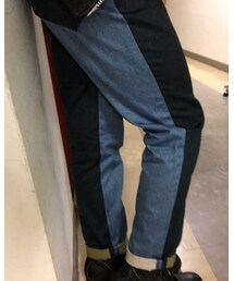 no brand | 学校の授業で作ったオリジナルのパンツです。(デニムパンツ)