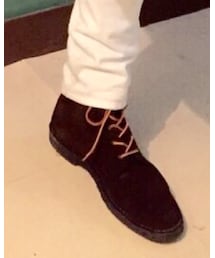 clarksにティンバーランドの紐を通してみました | ブーツ