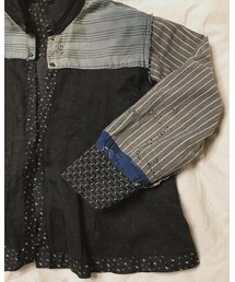 antique | early 20th patchwork cotton blouse(シャツ/ブラウス)