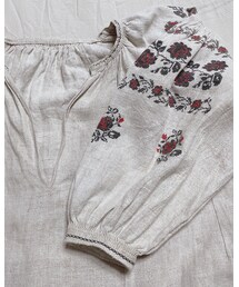 VINTAGE | 〜1930s Ukraina linen blouse(シャツ/ブラウス)