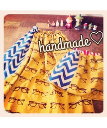 Handmade | KOKKA生地の󾓎スカート  生地に一目惚れし、娘とお揃いで作りました。(スカート)