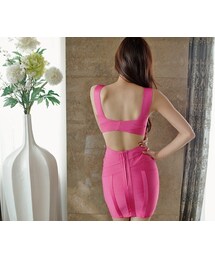 에르베 핑크 트임 원피스(ワンピース)