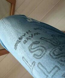 bit blue | わたしの色は黒文字ペイント(デニムパンツ)