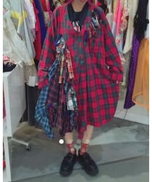 キャシー | チェックリメイクワンピース(ワンピース/ドレス)