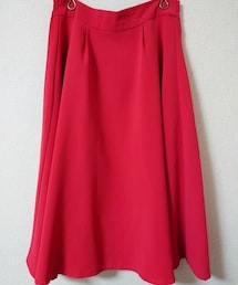 LOWRYS FARM | ミモレ丈 フレアスカート レッド(スカート)