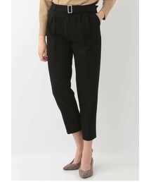 OFUON le MK | ベルト付きフランネルテーパードパンツ(スラックス)