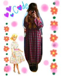 Panamaboy | パナマで購入した古着のパジャマワンピースにもなるワンピース(*๓´╰╯`๓)
赤チェックがまた可愛い♡(ワンピース)