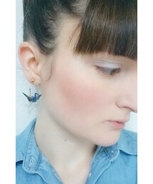 折り鶴ピアス | アクセサリー
