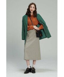 ONCE UPON A TIME | 轉角麵包店｜ 格紋長裙(スカート)