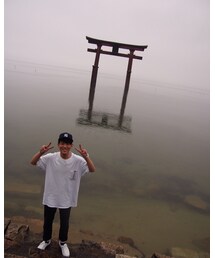 琵琶湖の鳥居だよ！こえー😱 | その他