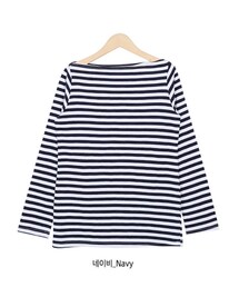 from beginning | Basic off neck stripe T(Tシャツ/カットソー)