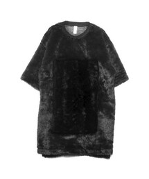 Somewhere Nowhere | Faux Fur Inverted Panel Oversized T-shirt/Dress(ワンピース)