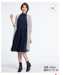 UNIQLO | クレープタックワンピース(ワンピース)