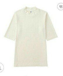 UNIQLO | リブハイネック(5分袖)(Tシャツ/カットソー)