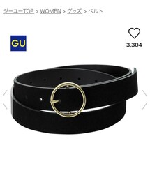 GU | スエードタッチサークルバックルベルト(ファッション雑貨)