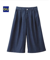 GU | GUデニムガウチョパンツ(デニムパンツ)