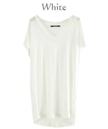 【テロ素材】VネックベーシックTシャツ(Tシャツ/カットソー)