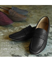 端正フォルムと質感が魅力のフェイクレザーコインローファー(その他シューズ)
