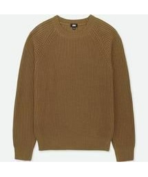 UNIQLO | リブクルーネックセーター 32BEIGE 17-18AW (ニット/セーター)