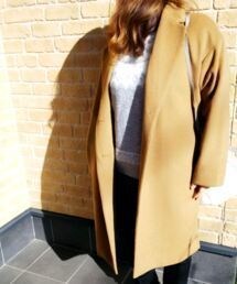 GU | ウールブレンドオーバーサイズコート(チェスターコート)