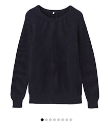 無印良品 | オーガニックコットン畦編みセーター　ネイビー(ニット/セーター)