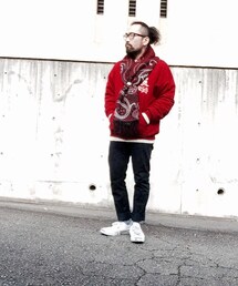 GU | ネイビー スリムパンツ(その他パンツ)