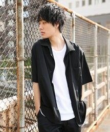 kutir | 【Youtuberげんじ紹介アイテム】open collor shirt half sleeve / オープンカラー半袖シャツ(シャツ/ブラウス)