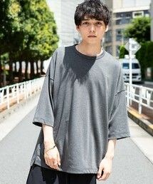 STUDIOUS | 【先行予約】クリアポンチビッグシルエットクルーネック7分袖Tシャツ(Tシャツ/カットソー)