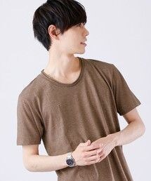 MONO-MART | ツインロールネック Uネックカットソー SUMMER T/C(1/2 sleeve)(Tシャツ/カットソー)