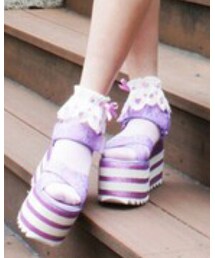 Candy Stripper | MY ♡ KITTY LAME HIGH SOLE SANDAL(サンダル)