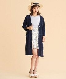 MAJESTIC LEGON | レースアップロングカーディガン(トップス)