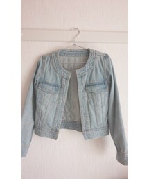 no brand | ノーカラーデニムジャケット(デニムジャケット)