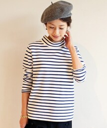 BEAUTY&YOUTH UNITED ARROWS | ハイネックボーダー柄トップス(Tシャツ/カットソー)