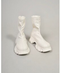 HELK | RUBBER SOLE STRETCH BOOTS (WHITE)2007-13-0(ブーツ)