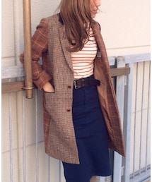 HARRIS TWEED | ツイードのコート(ステンカラーコート)