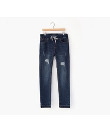 DHOLIC | ウエストゴムダメージブルージーンズ(デニムパンツ)