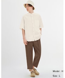 GU | ワイドテーパードタックイージーアンクルパンツ(パンツ)