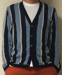 REATS TAILOR ZAZOUS | Stripe Cardigan Sax(カーディガン/ボレロ)