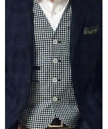 ギンガムチェック（シェパードチェック）ベスト(ベスト)
