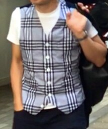 no brand | チェックベスト(ベスト)