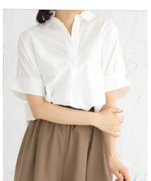 earth music&ecology | 半袖スキッパーシャツ(シャツ/ブラウス)