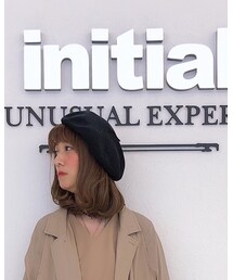 initial | ハンチング/ベレー帽