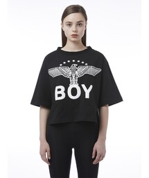 BOY LONDON | Star Eagle Artwork Crop T-Shirt - BLACK(Tシャツ/カットソー)