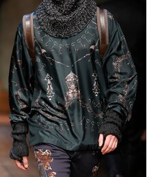 DOLCE&GABBANA | DOLCE & GABBANA 墨緣色圖案上衣(その他トップス)
